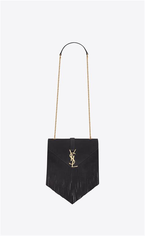 ysl classic small monogram satchel|SAINT LAURENT Suede Calfskin Y Quilted Monogram Small .